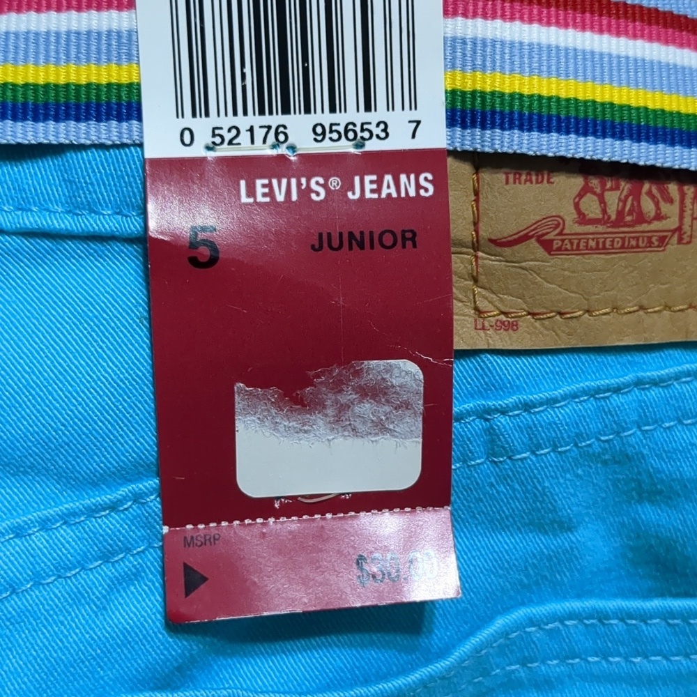 NWT Levi’s Superlow Shorts light blue Juniors size 5 - Picture 7 of 7
